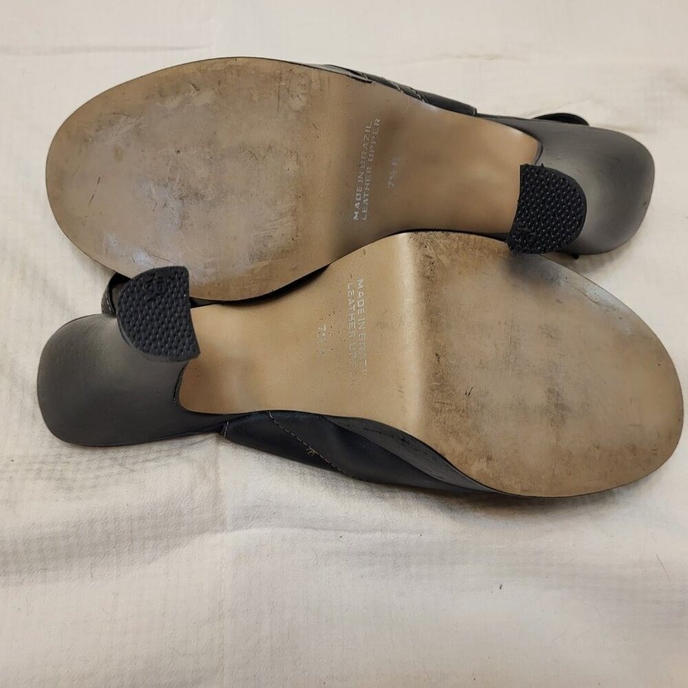 Two Lips Marilyn Black Pinup Peep Toe Buckle Platform Slingback Heels - 7.5 - Picture 8 of 10